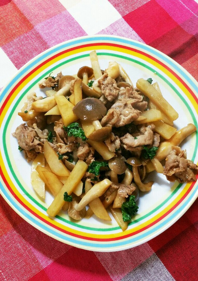 ジャガイモと豚肉のオイスターソース炒め-レシピのメイン写真