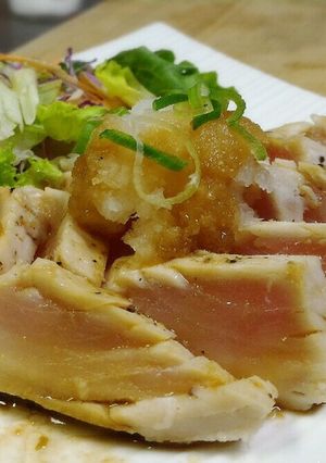 まぐろステーキ☆オリーブ油ポン酢ソース-レシピのメイン写真