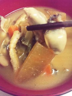 牡蠣の味噌汁-レシピのメイン写真
