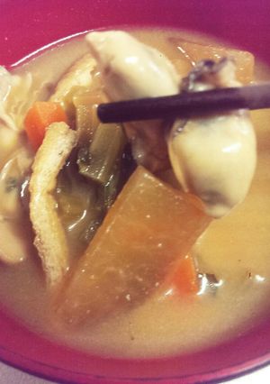 牡蠣の味噌汁-レシピのメイン写真