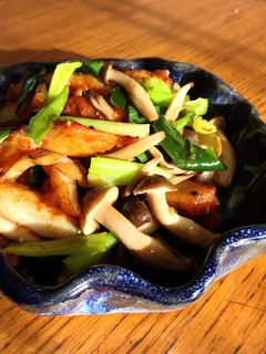 米油で天ぷらと青ネギの炒め物♩-レシピのメイン写真