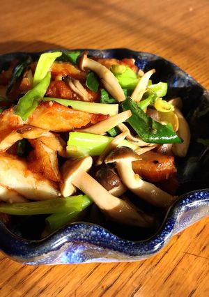 米油で天ぷらと青ネギの炒め物♩-レシピのメイン写真
