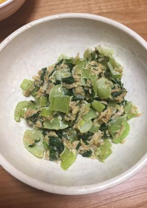 ツナと青菜のマヨソテー-レシピのメイン写真