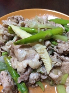 豚コマとアスパラの塩炒め-レシピのメイン写真