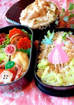 鳥と女の子 秋弁当-レシピのメイン写真