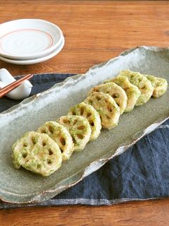 蓮根天ぷら☆青のり風味☆お弁当にも♪-レシピのメイン写真