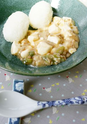麻婆豆腐丼ならぬ、麻婆豆腐おにぎり？！-レシピのメイン写真