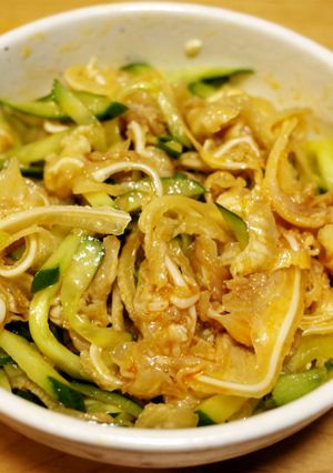 簡単中華！豚耳と胡瓜の冷菜-レシピのメイン写真