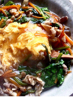 簡単!肉野菜たっぷり天津飯風丼-レシピのメイン写真