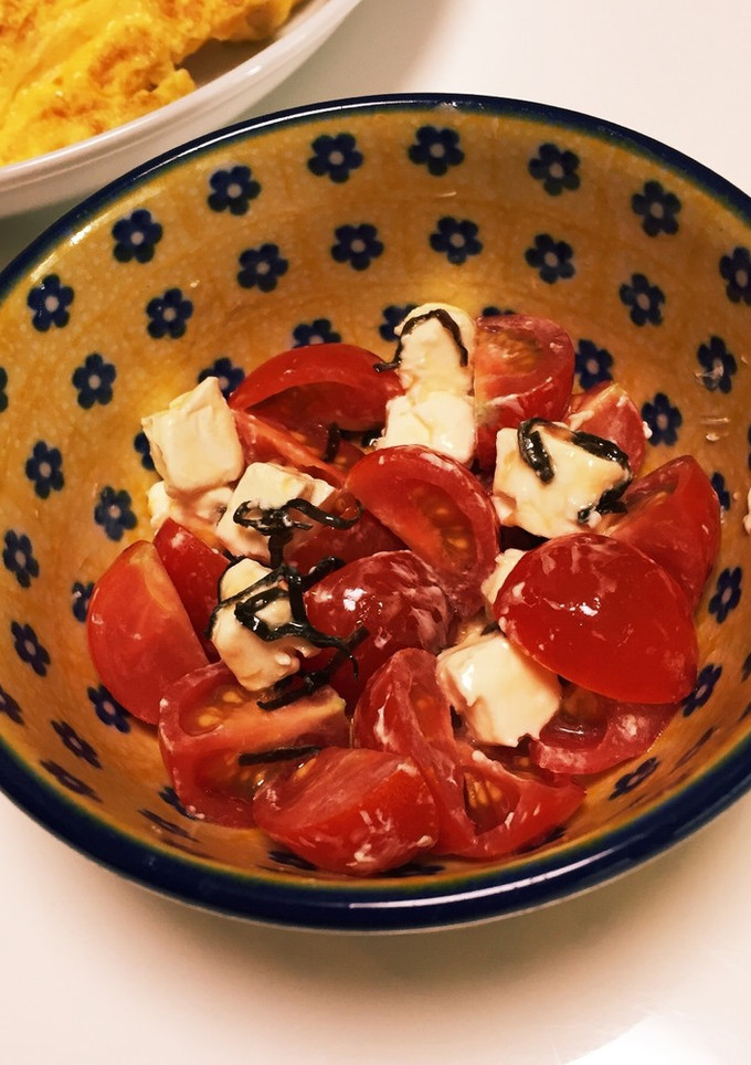 ミニトマトとクリームチーズの塩昆布和え-レシピのメイン写真