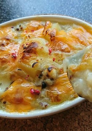 餅麦キヌアで♥️クラムチャウダーグラタン-レシピのメイン写真