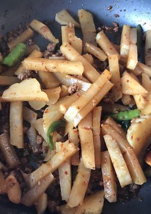 ハヤトウリのピリ辛肉味噌炒め-レシピのメイン写真