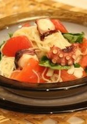 タコとトマトの冷たいそうめん-レシピのメイン写真