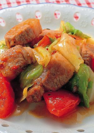 豚肉とトマトのニンニク炒め-レシピのメイン写真