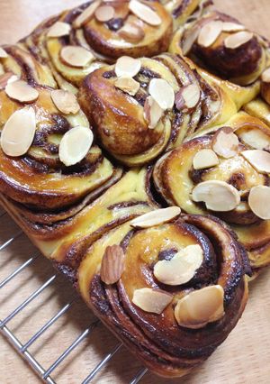 チョコ＆ミカンの折り込みちぎりパン-レシピのメイン写真