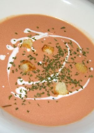 混ぜるだけ♪トマトの豆乳クリームスープ-レシピのメイン写真