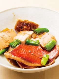 キンメダイと豆腐の煮付け-レシピのメイン写真