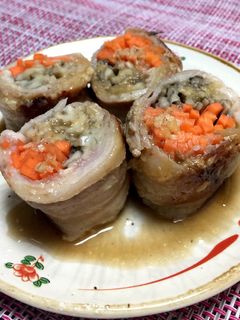 舞茸の肉巻生姜焼き塩麹味-レシピのメイン写真