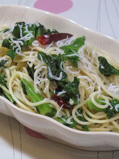 シラスとナバナのスパゲティ-レシピのメイン写真