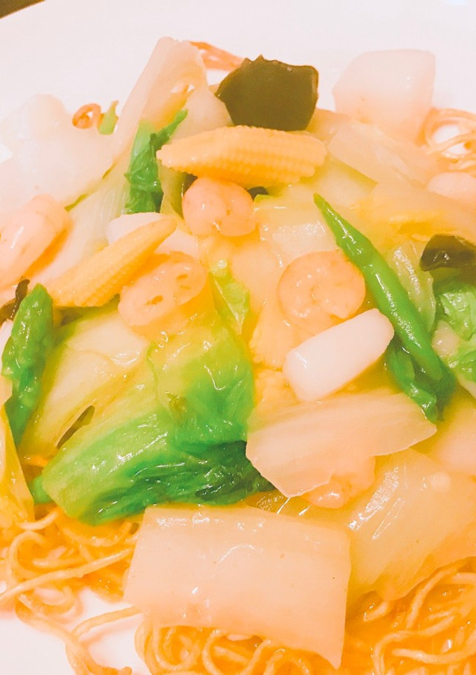 冷凍シーフードのあんかけ かた焼きそば-レシピのメイン写真