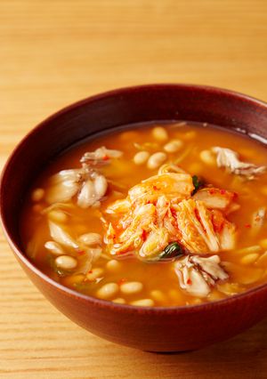 納豆きのこキムチ汁-レシピのメイン写真