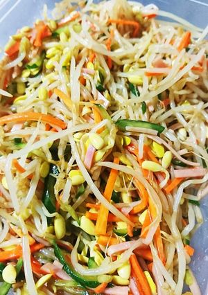 ☆簡単豆モヤシの中華ナムル♪常備菜に♪-レシピのメイン写真