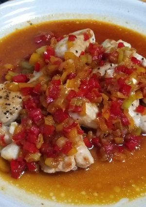鶏胸肉の彩り醤油ソース 中華風-レシピのメイン写真
