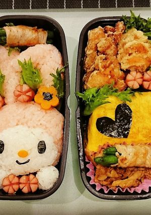 マイメロキャラ弁♡簡単キャラ弁♡デコふり-レシピのメイン写真