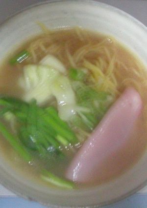 ニラ＆キャベツ＆ハム＆長葱味噌ラーメン-レシピのメイン写真