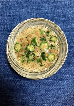 簡単おつまみ♪オクラ納豆の青じそドレ和え-レシピのメイン写真