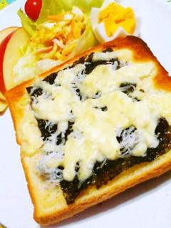 朝食に!しらす&韓国のりチーズトースト-レシピのメイン写真