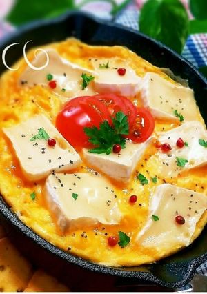 カマンベールチーズのオープンオムレツ♪-レシピのメイン写真