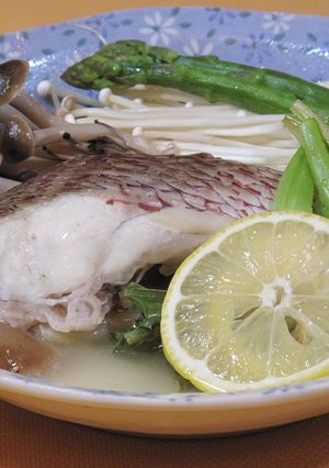 マダイと野菜のレンジ蒸し-レシピのメイン写真