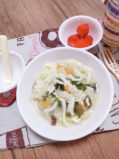 幼児食☆卵とじ味噌煮込みうどん-レシピのメイン写真