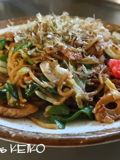 粉ソース付き焼きそばの美味しい作り方-レシピのメイン写真