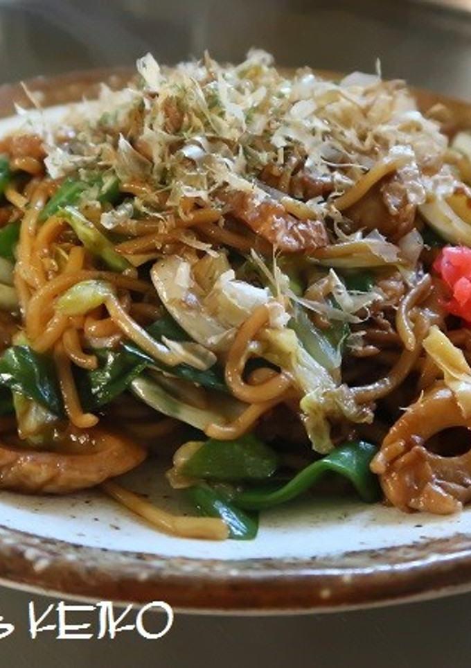 粉ソース付き焼きそばの美味しい作り方-レシピのメイン写真
