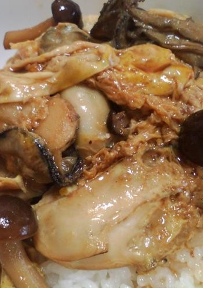 かきとしめじの卵とじ丼-レシピのメイン写真