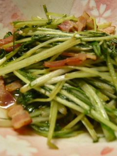 さっとしゃっきり♪水菜のソース炒め-レシピのメイン写真