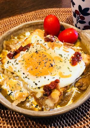 レトルトカレーでおしゃれパンブランチ。-レシピのメイン写真