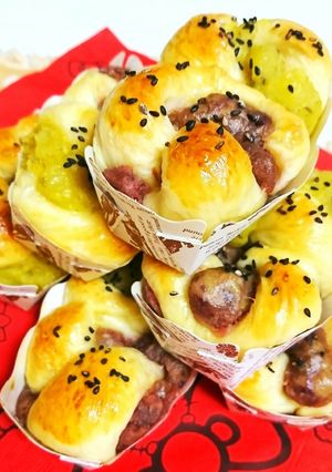 【しっとり】さつまいも2色パン【ふわっ】-レシピのメイン写真