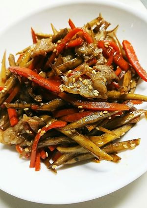 豚肉入り牛蒡と人参のきんぴら-レシピのメイン写真