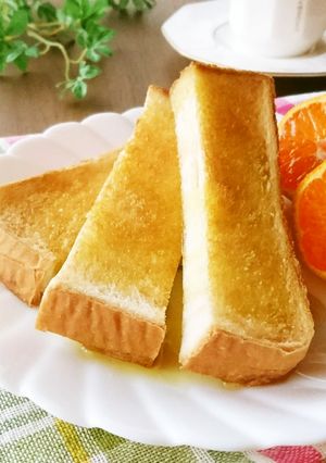 トーストにオリーブオイル＋メープル＋塩-レシピのメイン写真