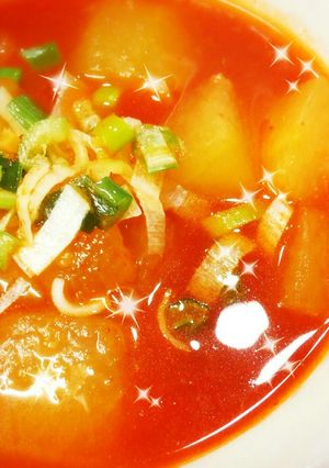 むくみ便秘対策に☆冬瓜のスンドゥブスープ-レシピのメイン写真