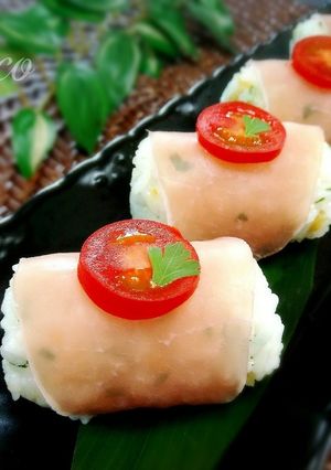 塩レモン混ぜご飯で♪生ハムのおにぎり-レシピのメイン写真