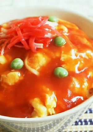 簡単！レンジで作れる♪かに玉丼-レシピのメイン写真