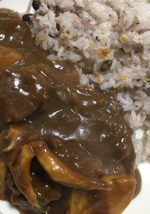 鹿端肉と舞茸のカレー-レシピのメイン写真
