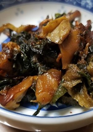 天然キノコと海藻のバター炒め・醤油味①-レシピのメイン写真