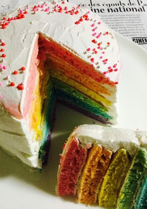 ホットケーキミックス♡レインボーケーキ-レシピのメイン写真