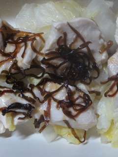 鶏胸肉と白菜の塩昆布蒸し-レシピのメイン写真