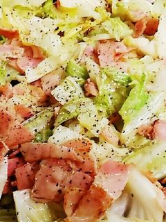 キャベツとベーコンのにんにく醤油炒め❤-レシピのメイン写真